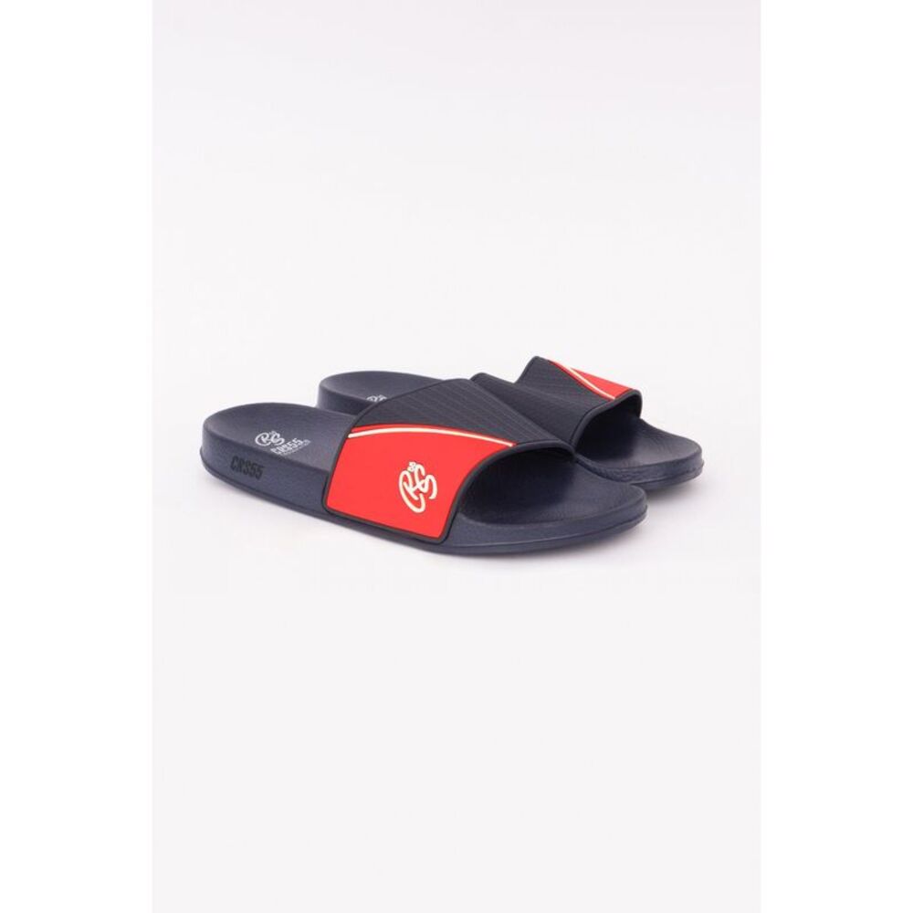 Crosshatch Mens Ventamoore Sliders / Navy/Red